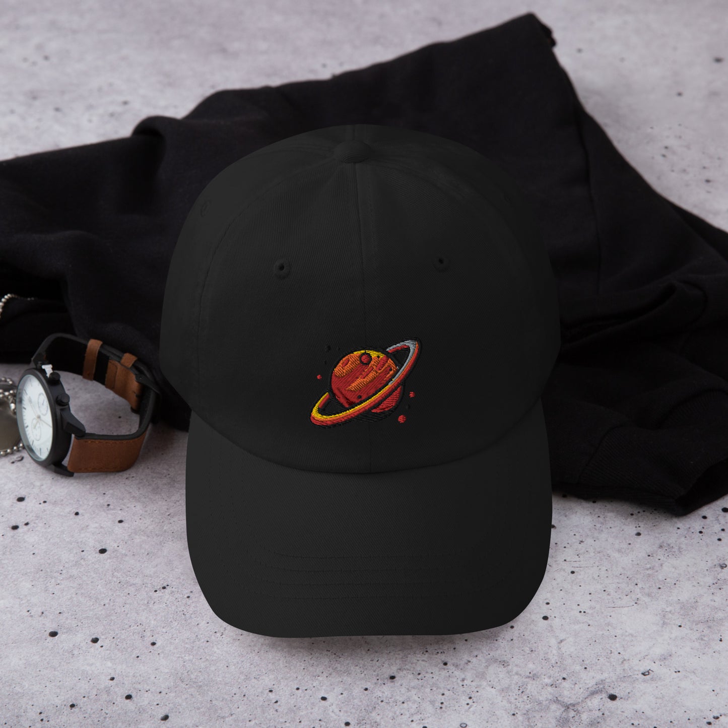 Embroidered King of Hearts Planet Hat